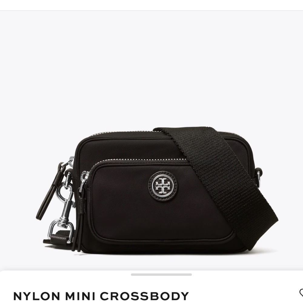 Tory Burch Virginia Mini Nylon Crossbody- Black